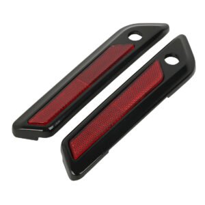 Saddlebags latch cover reflectors black/red Touring 14–23