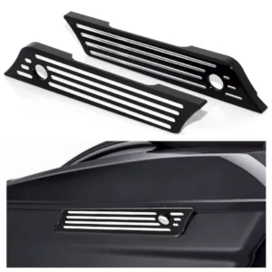 Saddlebags latch covers black-chrome Touring 14–23