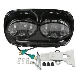 Headlight LED black Road Glide 98–13