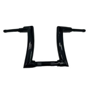 Handlebar black 12" rise 1.25" clamp 2" dia Touring