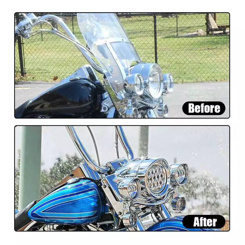 Front headlight trim ring set chrome - obrazek 6