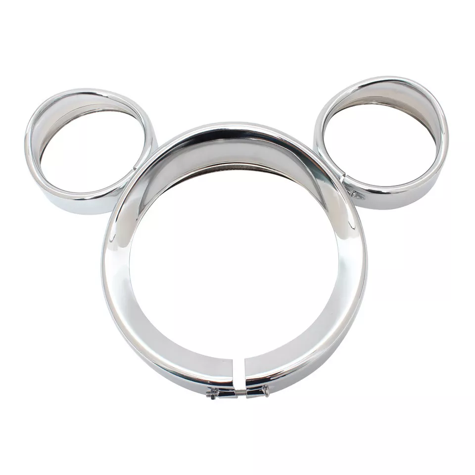 Front headlight trim ring set chrome - obrazek 9