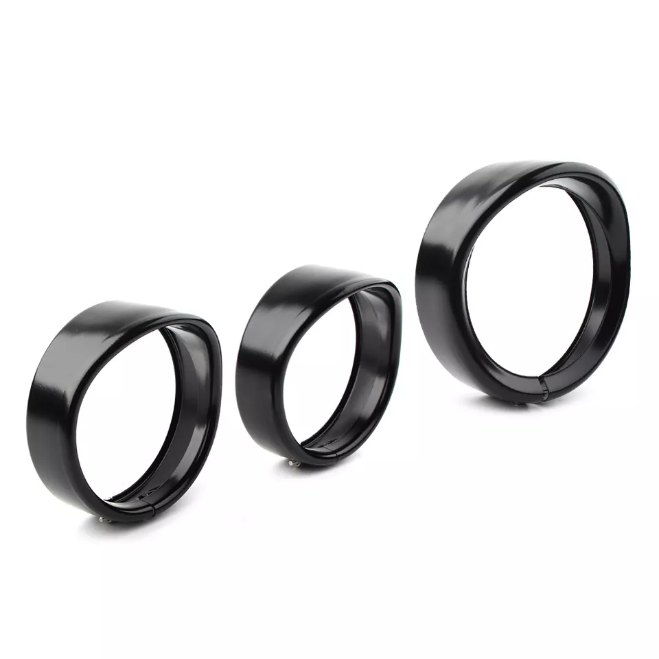 Front headlight trim ring set black - obrazek 6