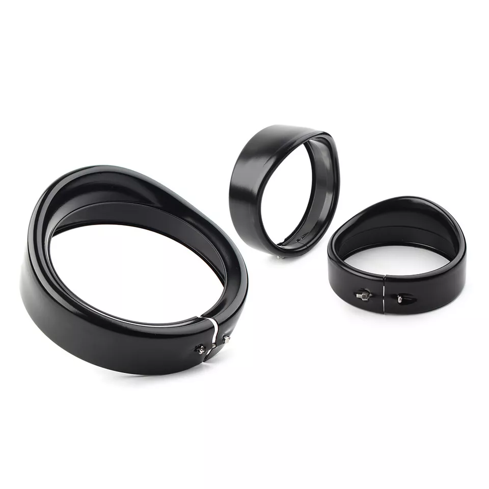 Front headlight trim ring set black - obrazek 8