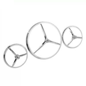 Front headlight trim ring set Bullet style chrome