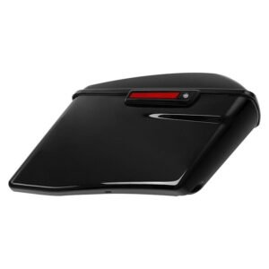 Saddlebags extended black latches and speaker 5"x7" holes glossy black CVO Touring 14–23