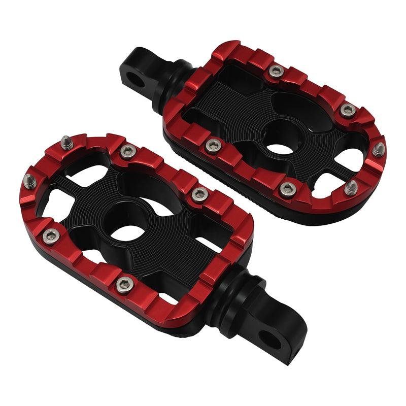Rear footpegs black/red Touring 09-23