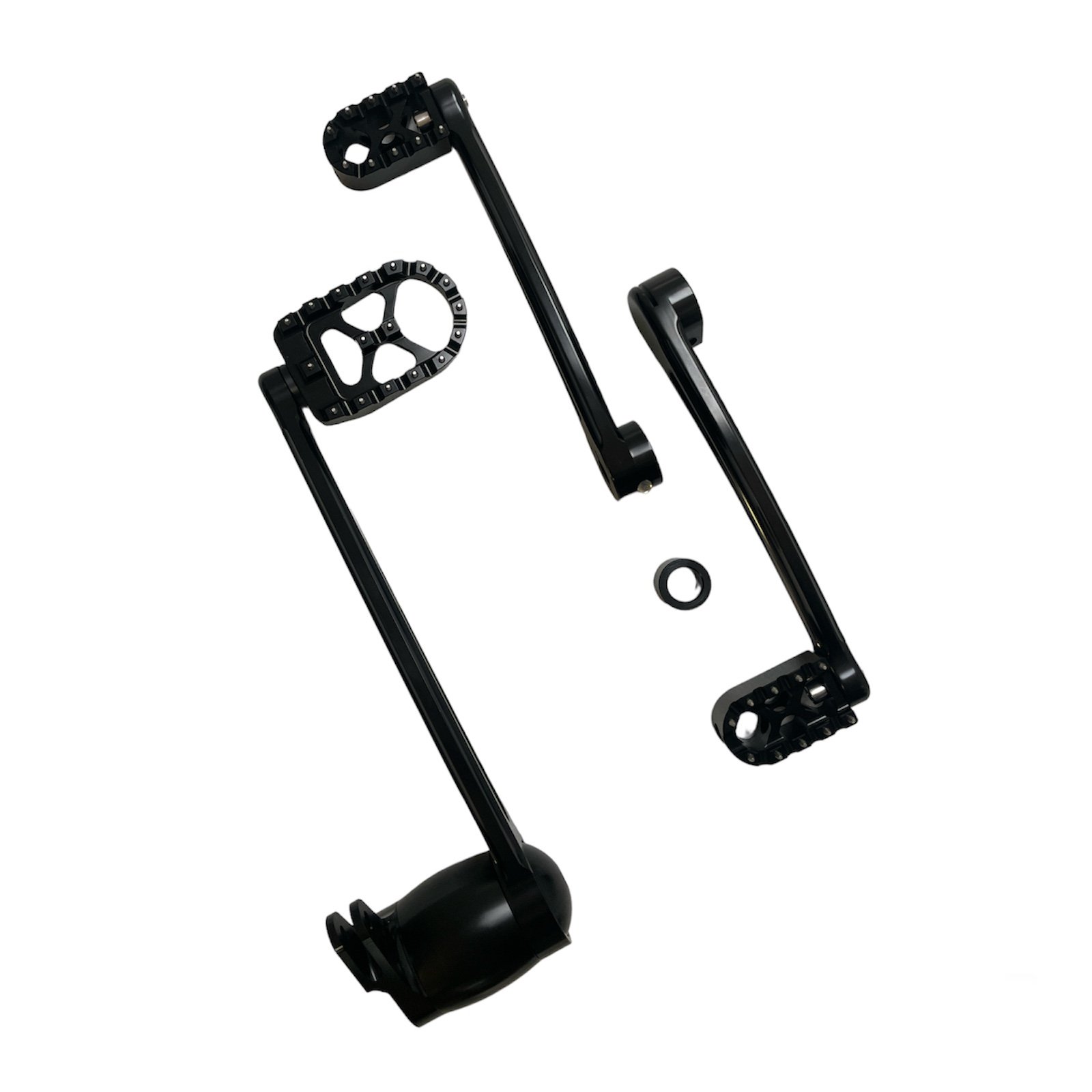 Brake arm pedal/gear shift lever pegs black MX style - obrazek 3