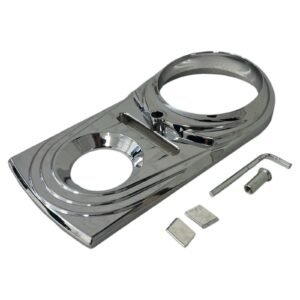 Dash panel insert cover chrome Dyna Softail Springer
