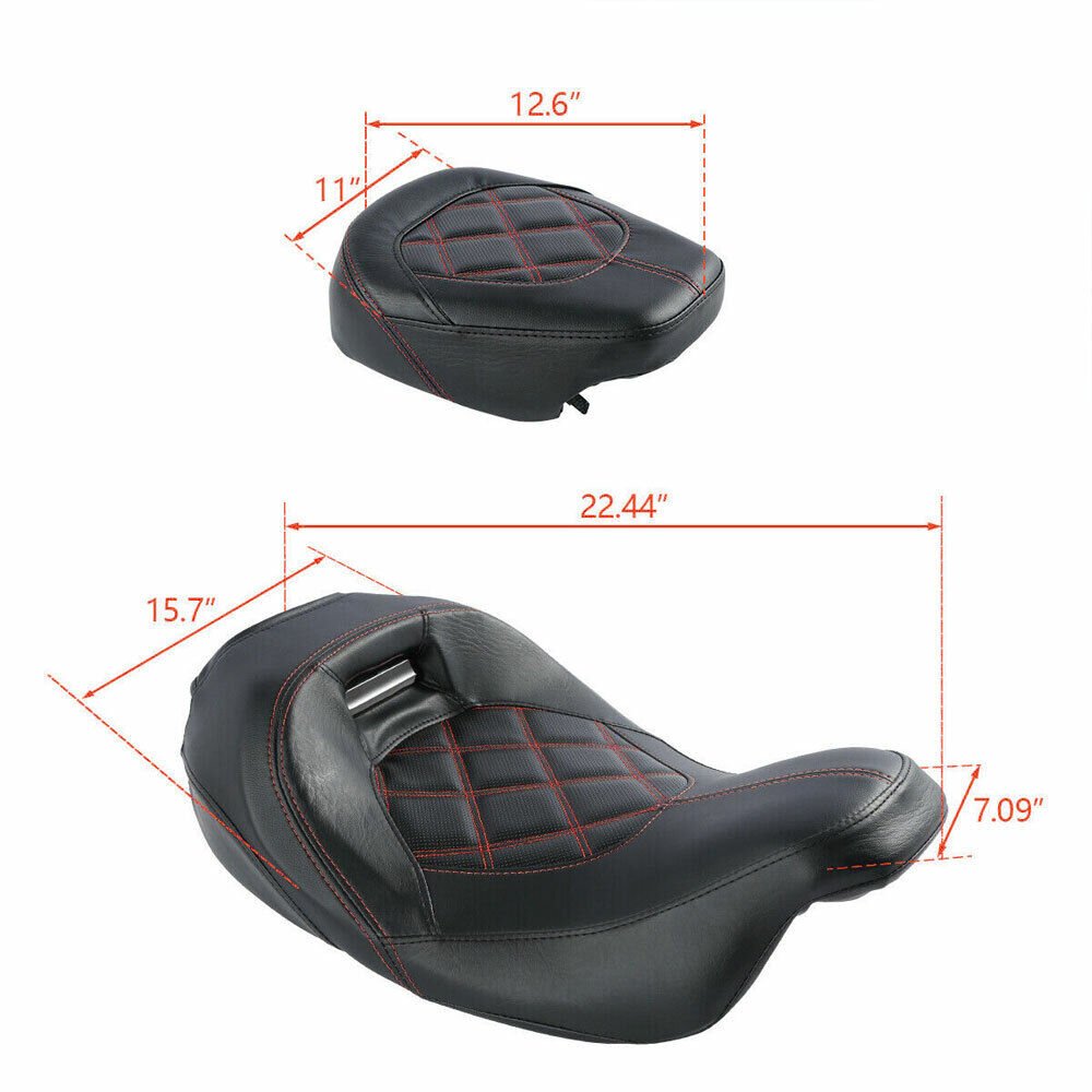 Seat black/red Touring 09-23 - obrazek 8