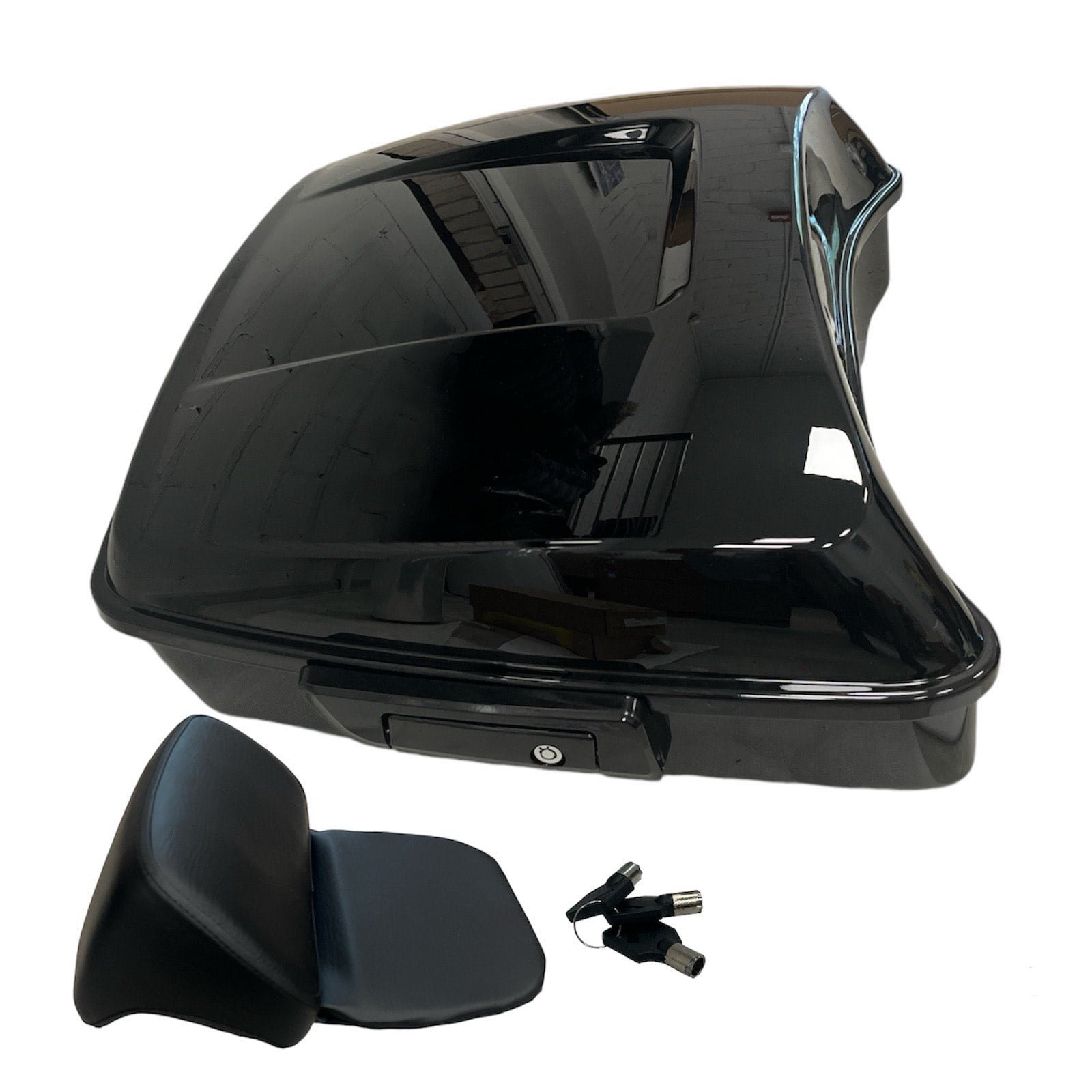 Tour Pack chopped with backrest black latch Touring 14-23 - obrazek 4