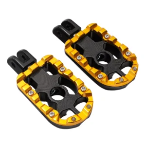 Front footpegs black/gold Softail 18-23