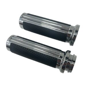 Handlebar grips chrome 1" electric throttle