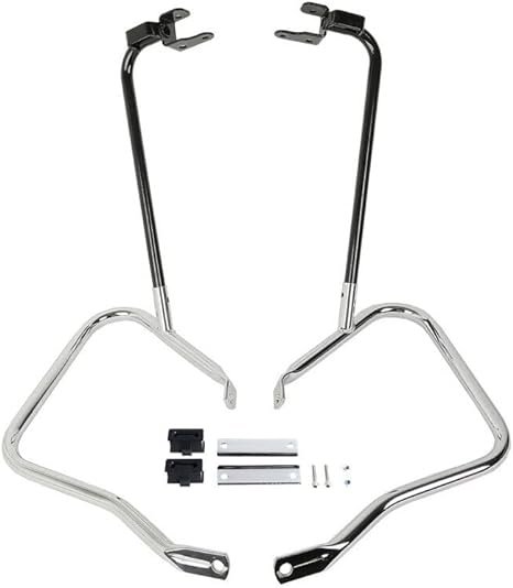 Saddlebag crash bars black and chrome Touring 14-23