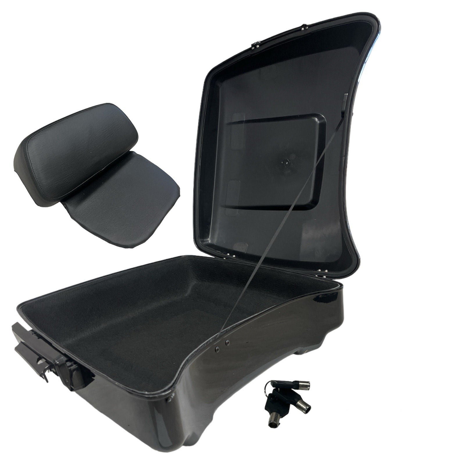 Tour Pack chopped with backrest black latch Touring 14-23 - obrazek 6