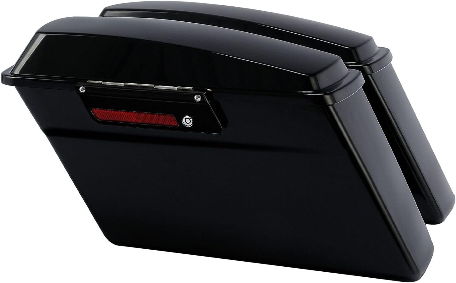 Glossy Black saddlebags with black latches - obrazek 4