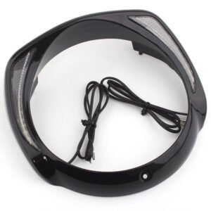 Headlights Bezel Trim Ring with LED Lights for Street Glide