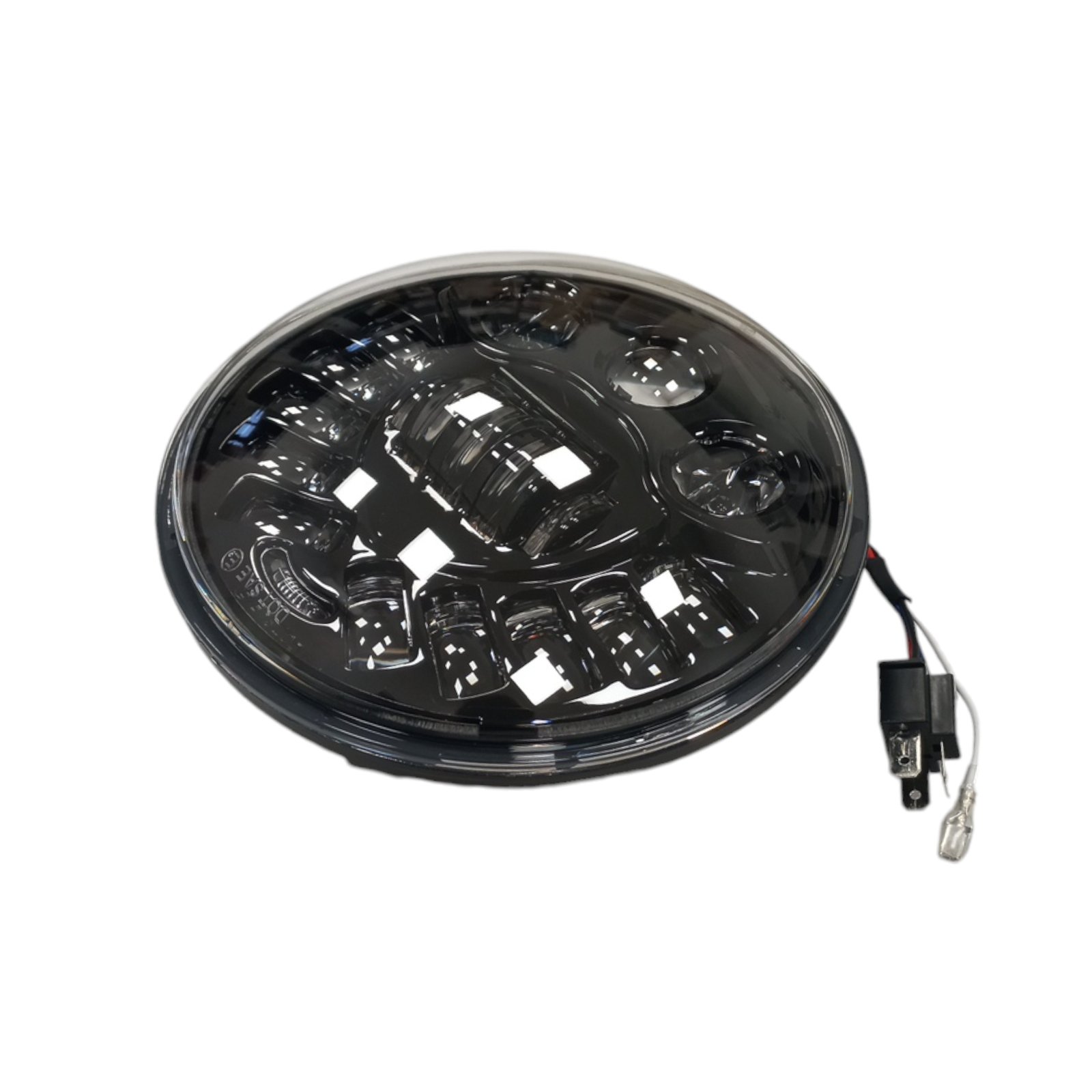 Front Headlight adaptive black 7" LED Touring 94–23 - obrazek 2