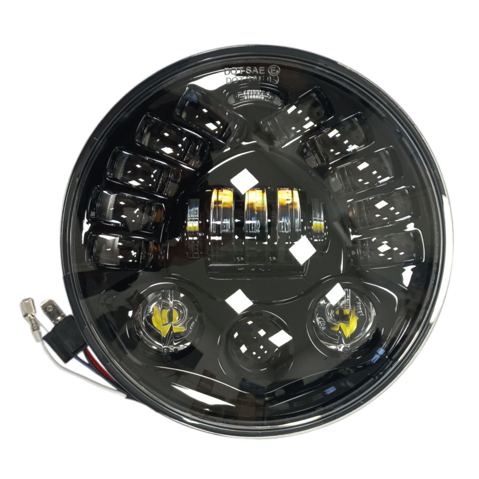 Front Headlight adaptive black 7" LED Touring 94–23
