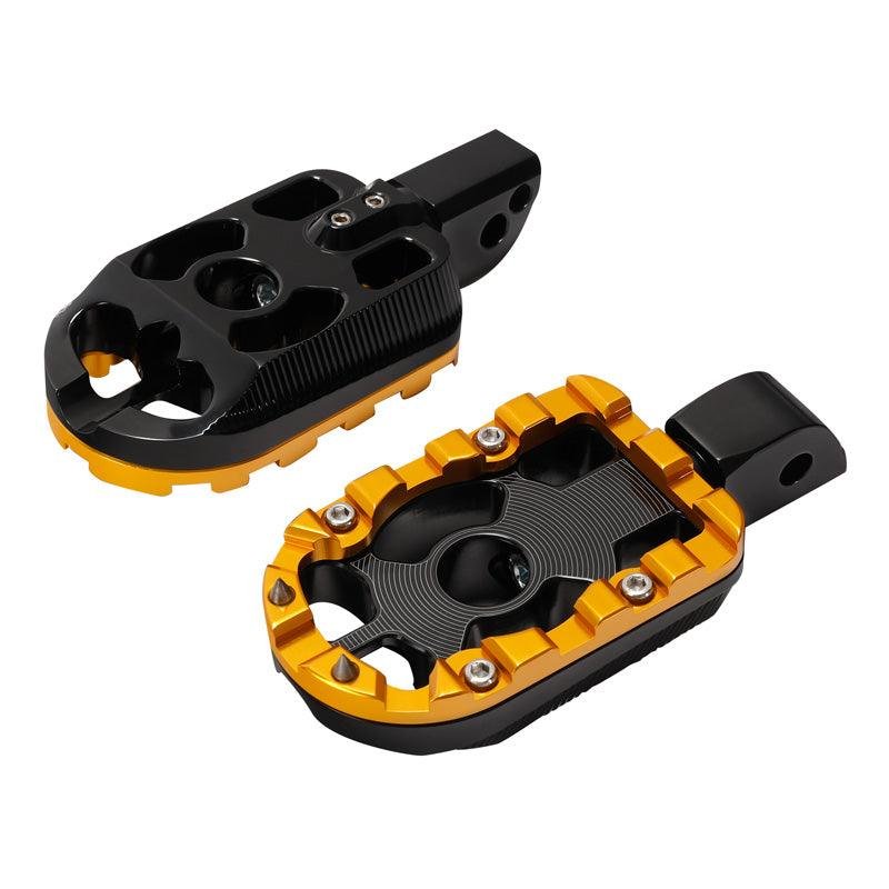 Rear footpegs black/gold Low Rider