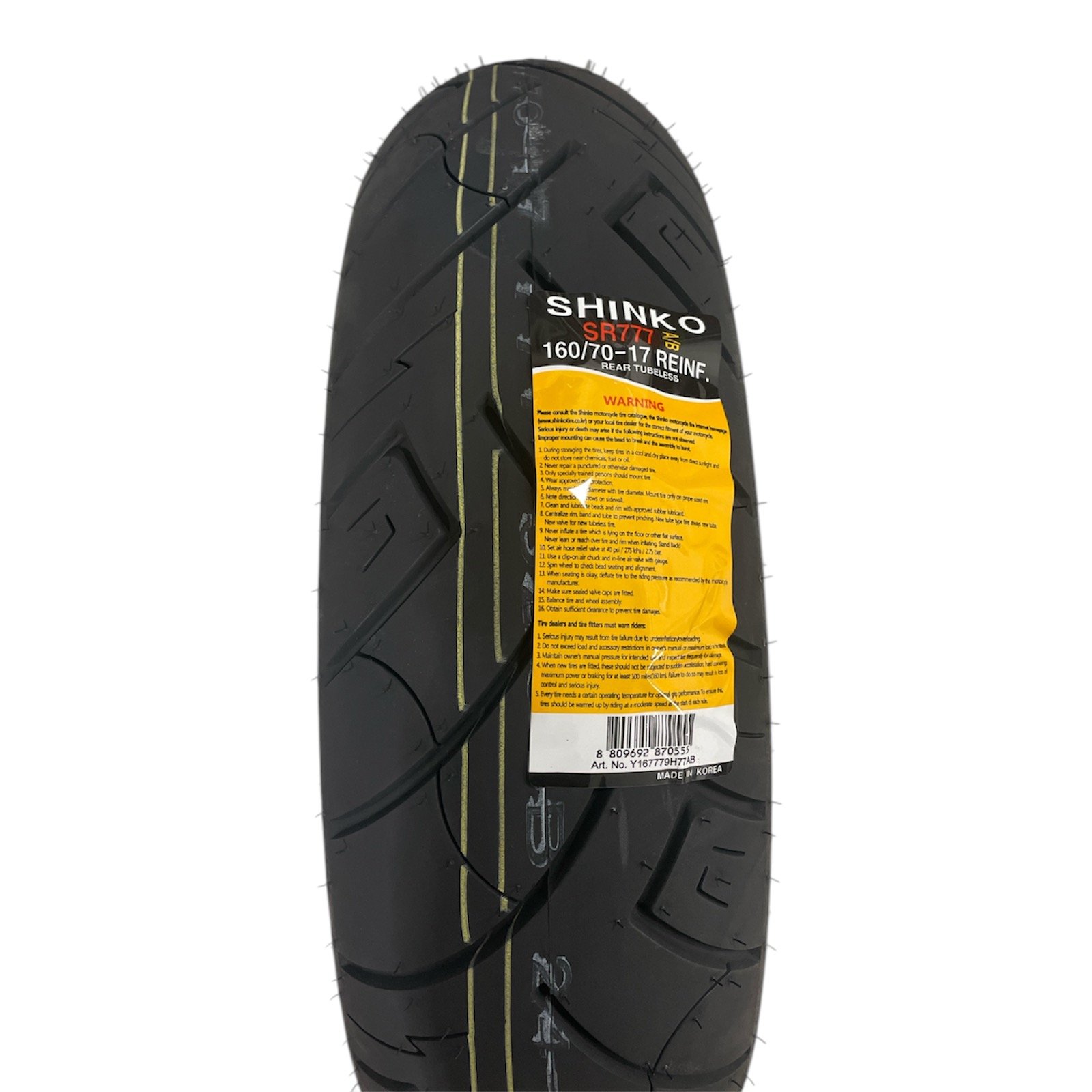 Rear tire Shinko 160/70H-17 R777 - obrazek 3