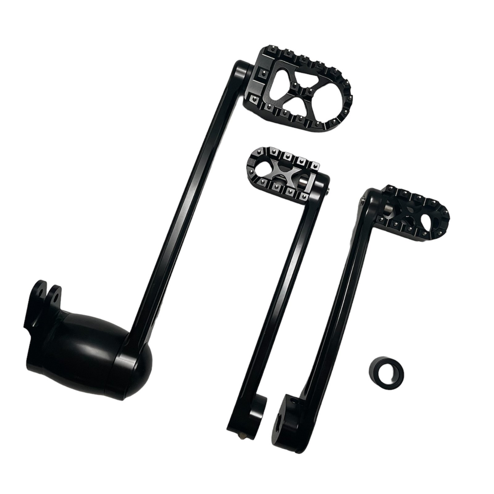 Brake arm pedal/gear shift lever pegs black MX style