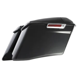 Saddlebags extended chrome latches and speaker 5"x7" holes glossy black CVO Touring 14–23