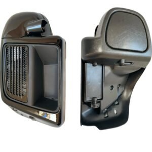 Lower vented water-cooled leg fairing black for Touring 14-23